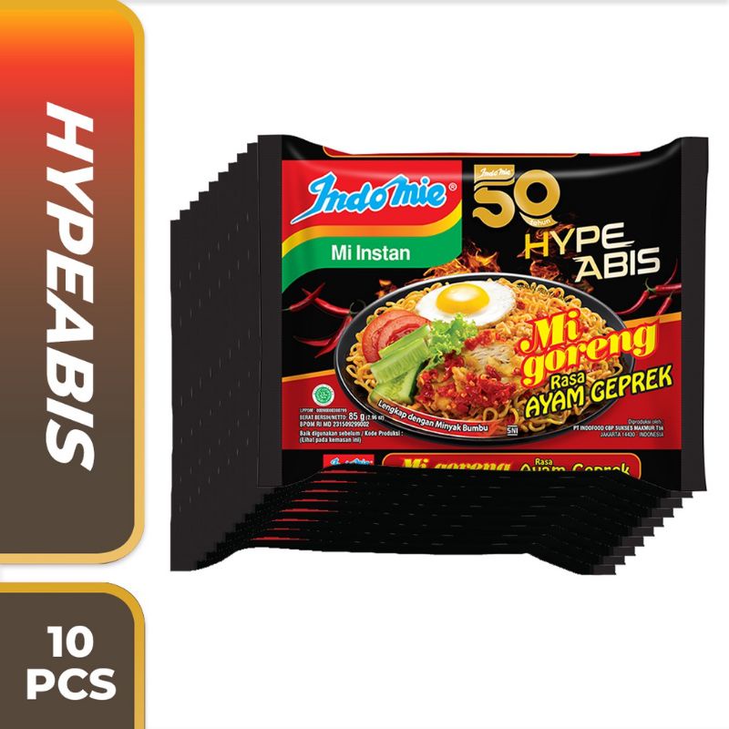 Indomie Hype Abis Mie Goreng Ayam Geprek (10 pcs x 85gr)