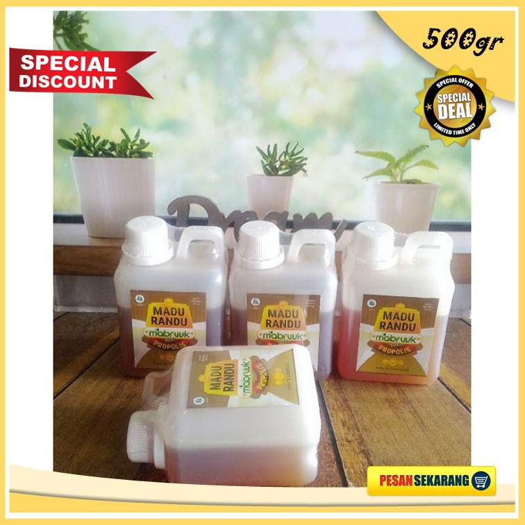 Madu randu propolis mabruuk 500gr madu bunga randu propolis sehat nikmat hemat