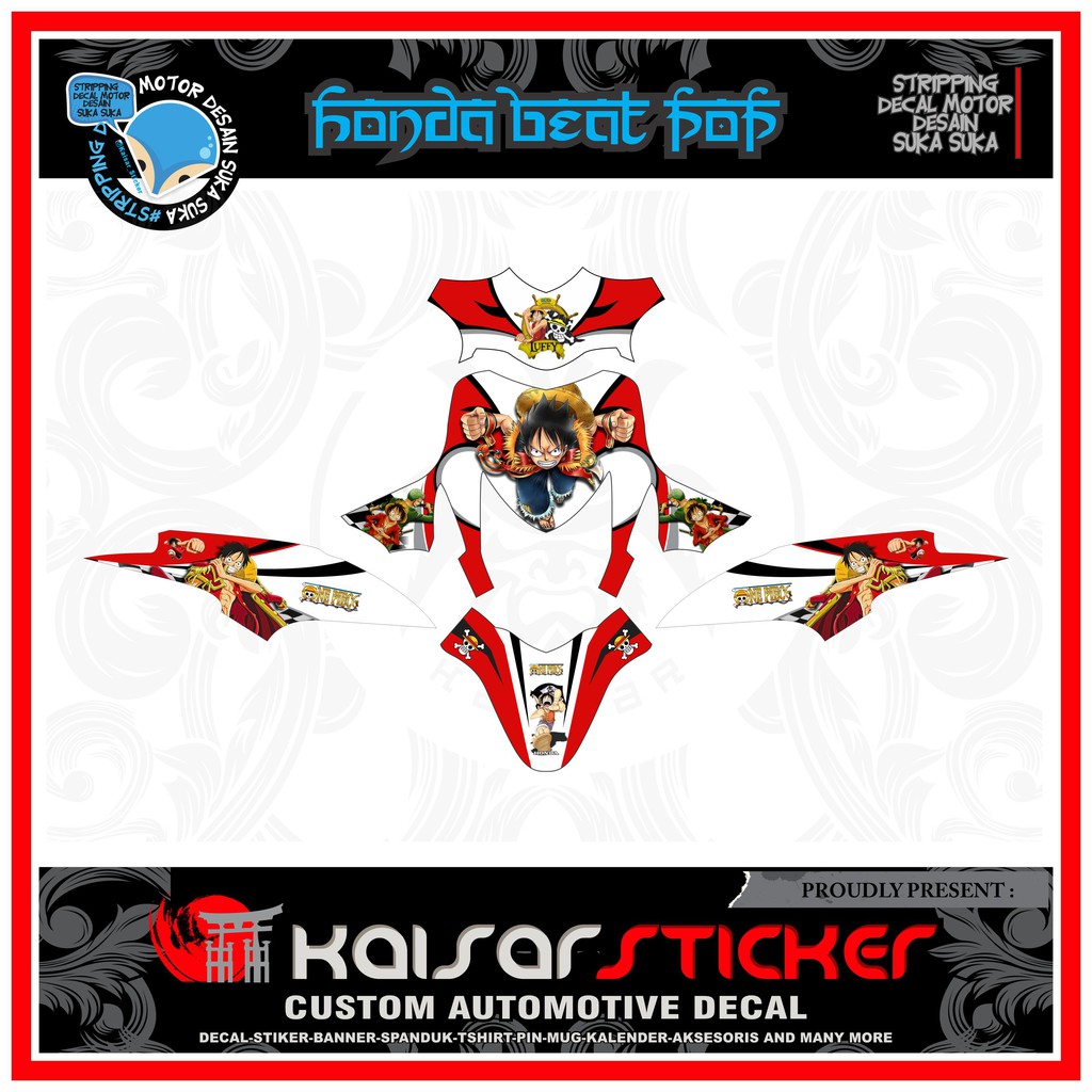 STICKER MOTOR DECAL MOTOR FULL BODY STIKER DECAL BEAT POP ONE PIECE