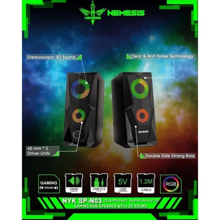 Speaker Gaming NYK SP-N03 RGB with 3D Sound