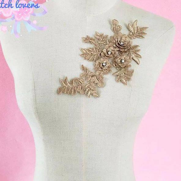 ✥ Patch bordir/bordir bunga 3d/bordir tempel/lace bordir ☇