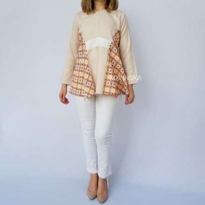 Atasan Batik J 16 Cream