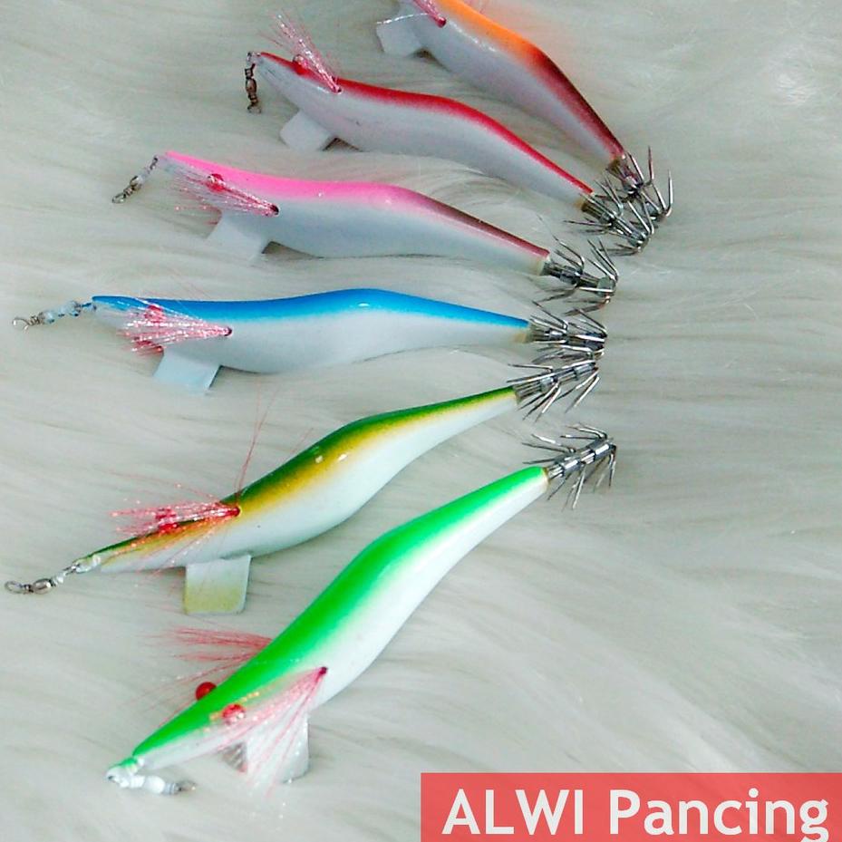 [KODE 77] Squid Jig Kayu ~ Capella Jig Umpan Cumi Handmade produck terbaik