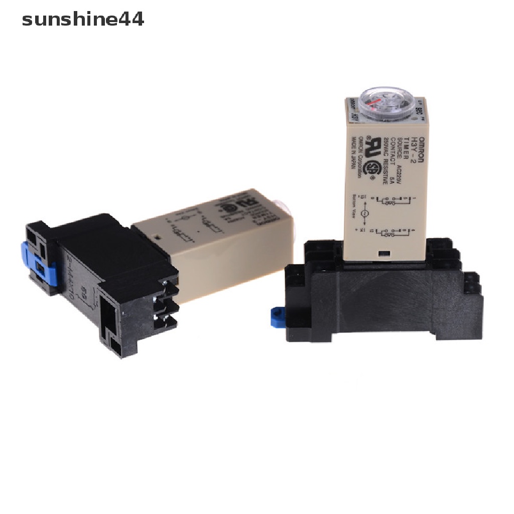 Sunshine 220v H3Y-2 Power On Time Relay Delay Timer 0-30s / 60s Dpdt &amp; Base