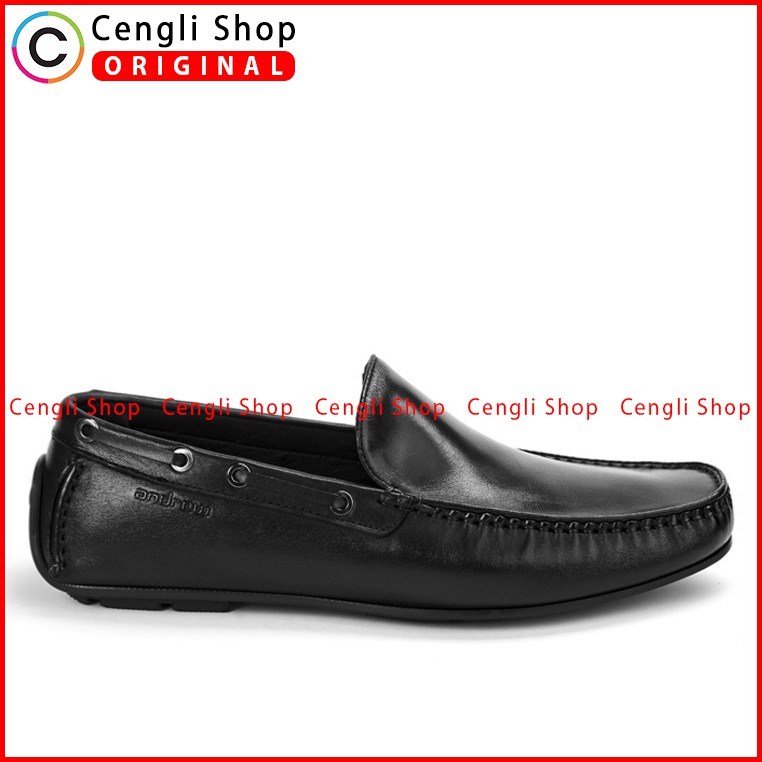 SEPATU ANDREW PRIA TERBARU ORIGINAL PANSUS LOAFER KULIT HITAM ANM10