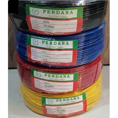 Kabel Listrik Serabut 18 AWG NYAF AF 1x0,75 1x0.75 0,75mm 0.75mm Berbagai Warna