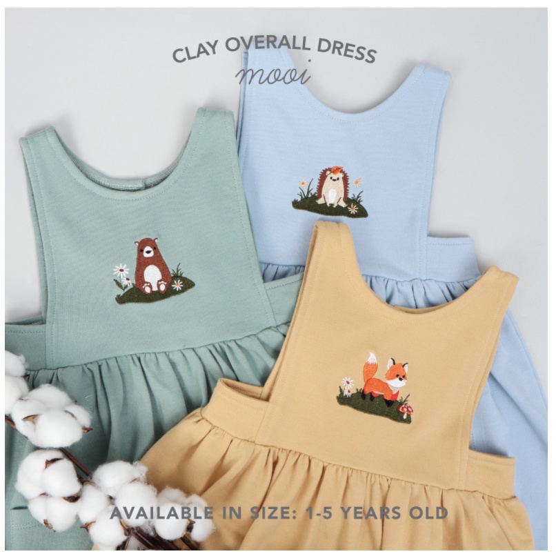 Mooi Clay Overall Dress Anak Perempuan 1-5 Year P10 CBKS