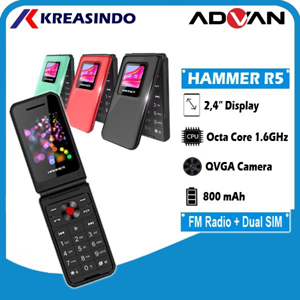 Advan Hammer R5 Flip Hp Murah Garansi Resmi