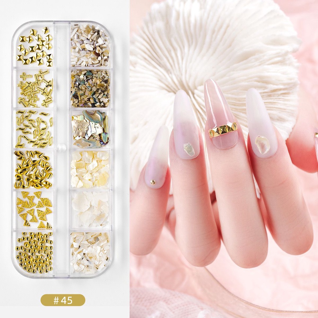 Rhinestone Manik Hiasan Kuku Nail Art Decoration Wheel-Manik Kerang