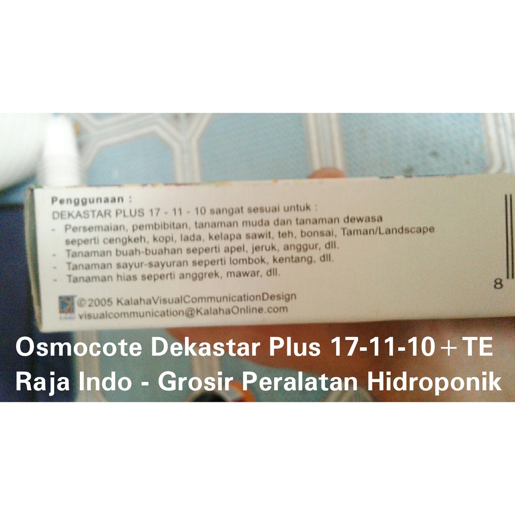 Ori Pupuk Dekastar Plus 17-11-10 Te 500 Gram Pupuk Majemuk Osmocote 500gr 171110 Anggrek Buah