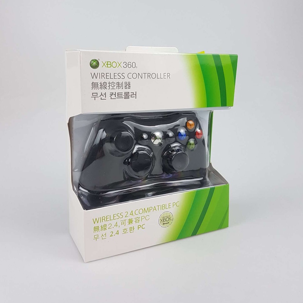 Gamepad Wireless 2.4Ghz for XBOX 360 PC with Receiver - TC36 - Black