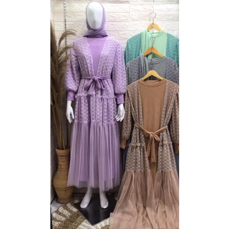 gamis rompi wanita hijab