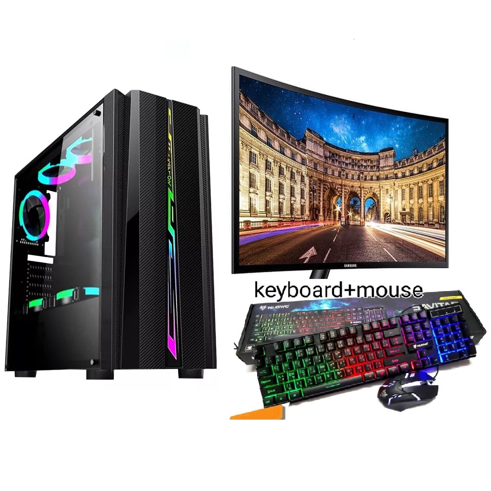 PC GAMING FULLSET INTEL CORE i7 12700F l RTX 3050 I SSD NVME I LED 24&quot; CURVED