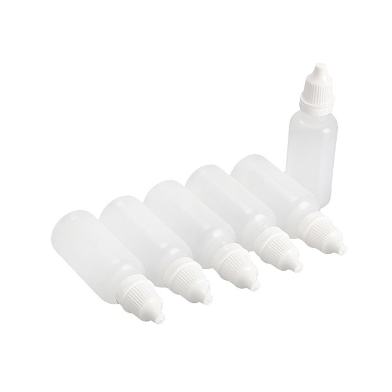 10 Pcs Botol Tetes Plastik untuk Obat Tetes Mata Kosmetik MultiFungsi Dropper Bottle 15ml dan 30ml