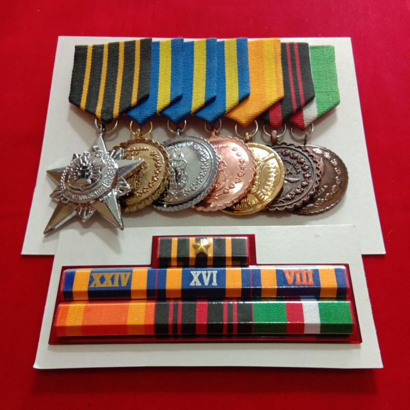 Satya Lencana Pdh+Pdu Bintang Nararya, 24,16,8,Ksatria Bhayangkara, Gom.9,Dharmanusa.