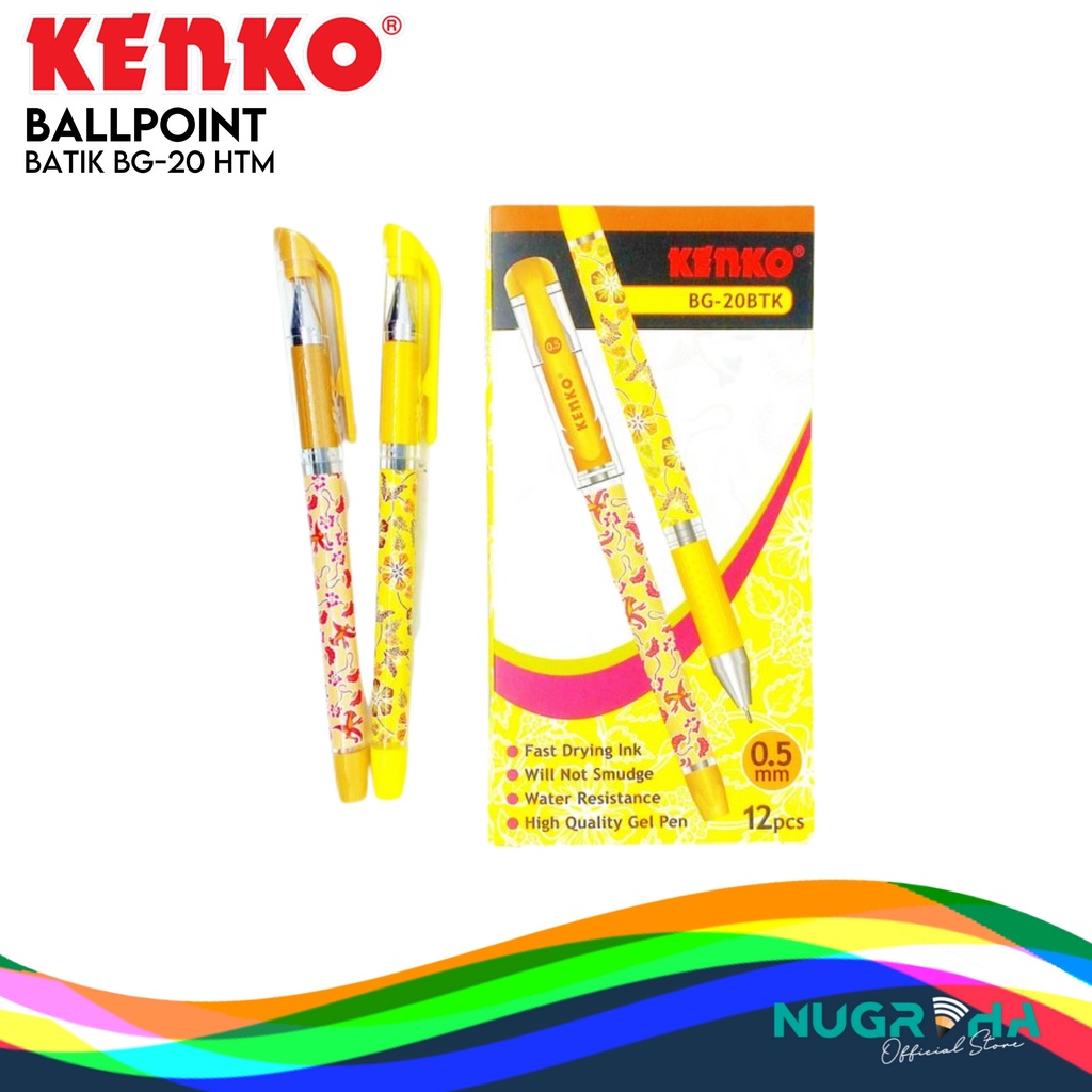 

BALLPOINT / PULPEN / PENA GEL BATIK KENKO BG-20