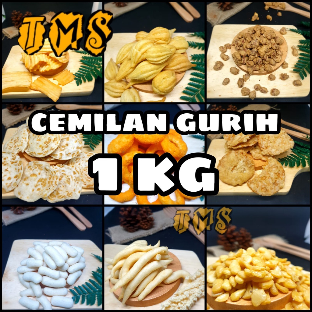 

TMS Snack Cemilan gurih asin 1 KG Premium EXP aman