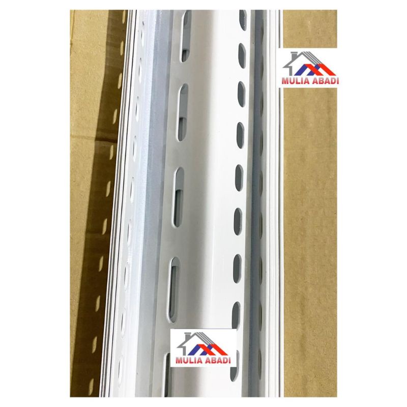 Besi siku lubang 2mili PUTIH/besi siku rak 2milix3meter TEBAL