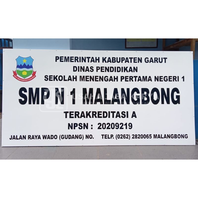 Plang Nama Sekolah SMP/SMA/SMK Papan Jalan