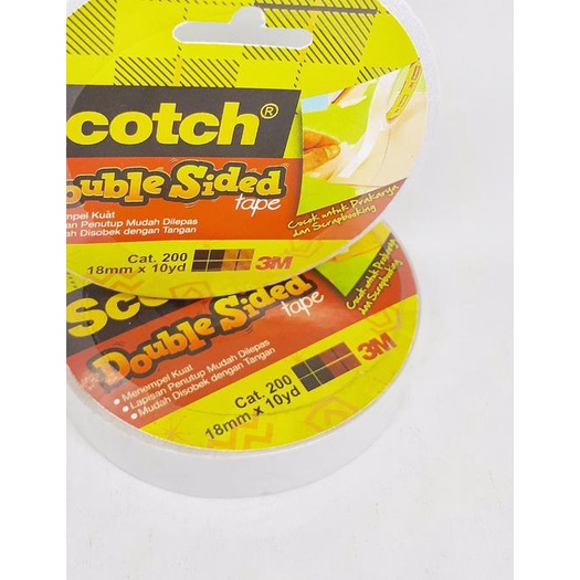 

☃ 3M Scotch Double Tape/ Double Sided Tape 18mm x 10 Yd ✵