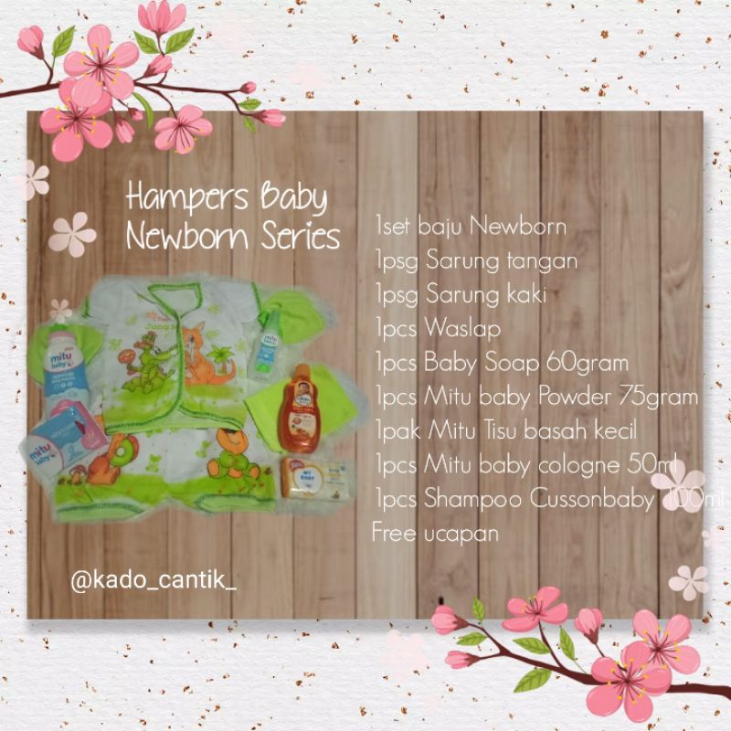 Hampers baby kado bayi murah kado lahiran bayi box (UPLODE ULANG)-Newborn Series Hijau