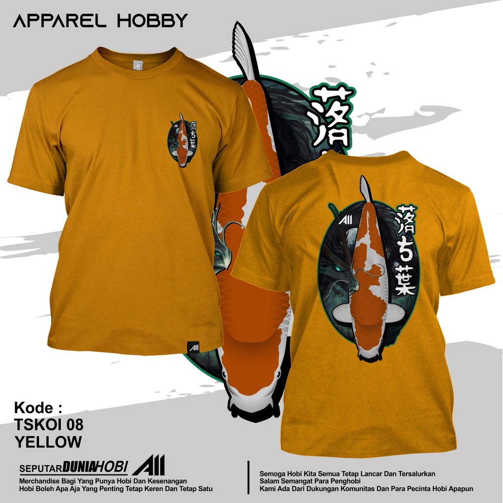KAOS IKAN KOI OCHIBA TSKOI 8 YELLOW