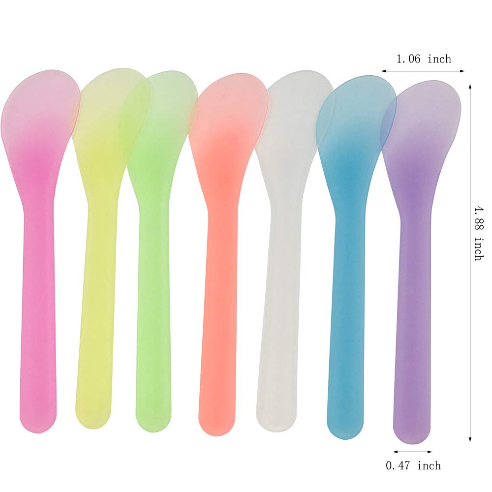 10 Pcs / Set Plastic DIY Mask Spoon / Cosmetic Mask Mixing Spoon, Facial Skin Care Mask Fan-shaped Stirring Rod / DIY Mask Tool Set