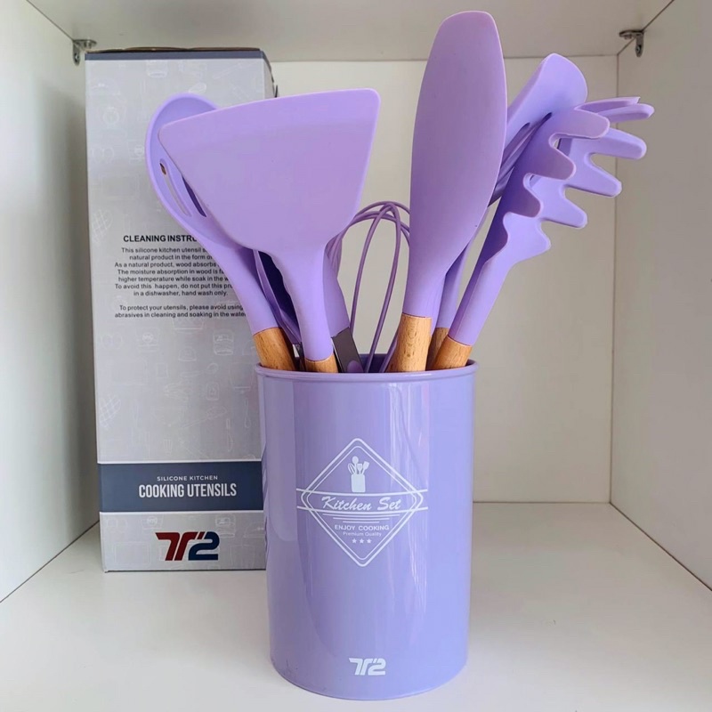 Silicone kitchen utensil set tritu