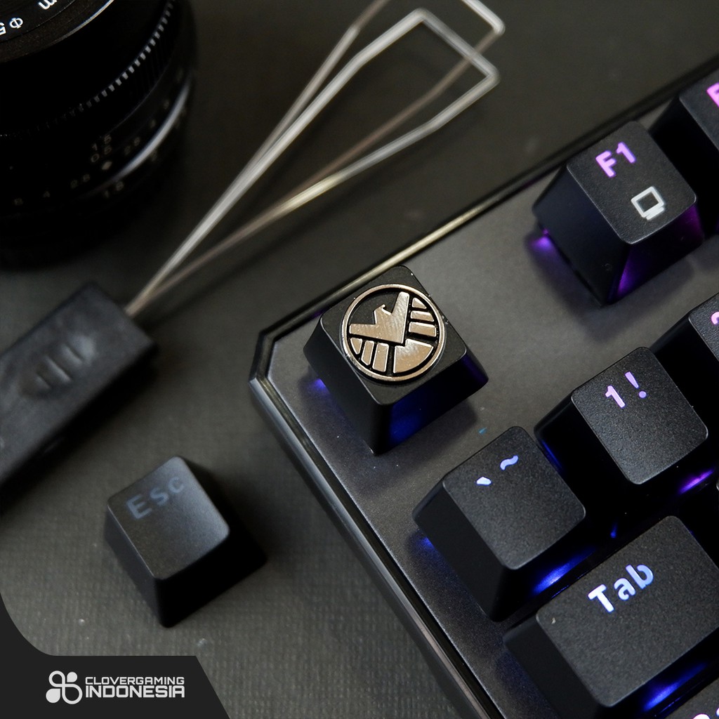 Keycaps S.H.I.E.L.D 3D Aluminium - Gaming Keycap Logam Metal Agent of SHIELD Mechanical Keyboard