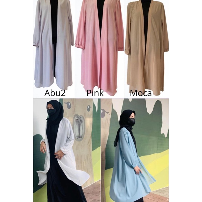 Long Cardy Ceruty Babydoll/Outer Ceruty/Cod/Cardigan Lengan Panjang _Termurah