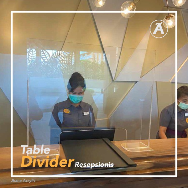 

Acrylic Table Divider Pembatas Meja Customer Service TD03