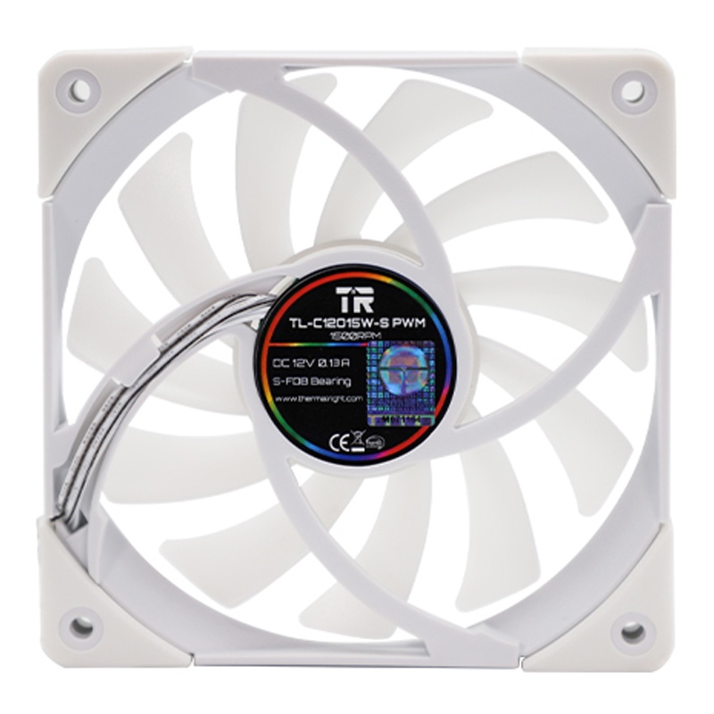 THERMALRIGHT TL-C12015W-S ARGB WHITE 120mm SLIM PWM Fan