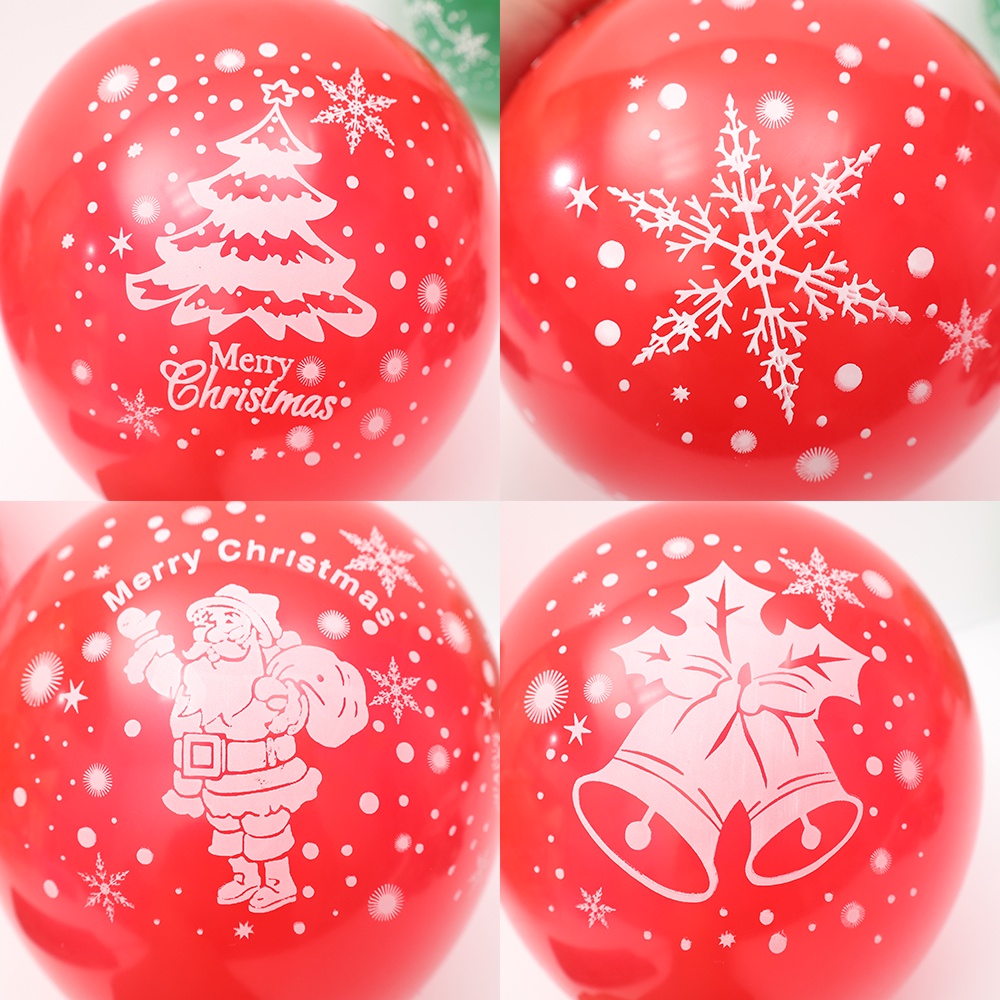 [ 10Pcs 10Inch Christmas Latex Balloons Decoration for Home Party Shopping Mall Hotel Holiday Background ]