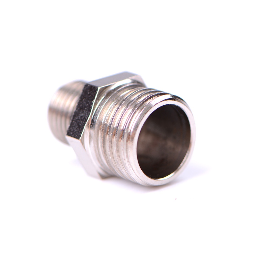 {LUCKID}1/4'' BSP Male to 1/8'' BSP Male Airbrush Hose Adaptor Fitting Connector