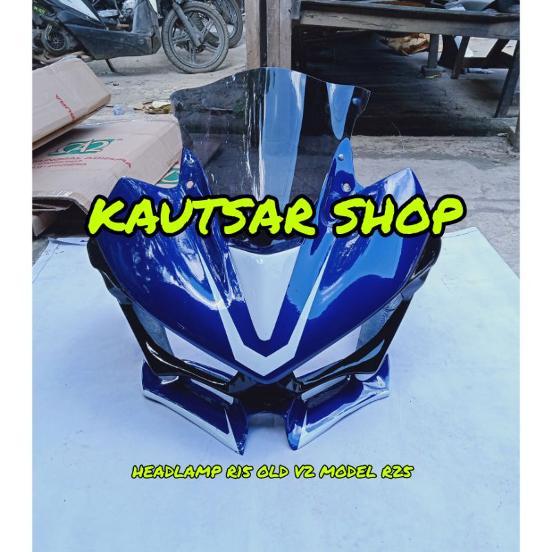 headlamp R25 headlamp R15 OLD V2 topeng R25 topeng R15 OLD V2 dan winglet