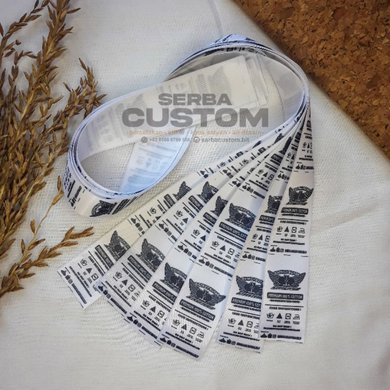 

LABEL SATIN / LABEL KAOS / LABEL BAJU / LABEL PAKAIAN / LABEL CUSTOM / LABEL IMPOR