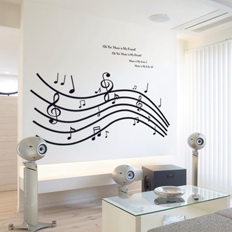 RELIZA WALL STICKER MUSIK NADA MELODI SONG NOTE AY9050 STIKER DINDING