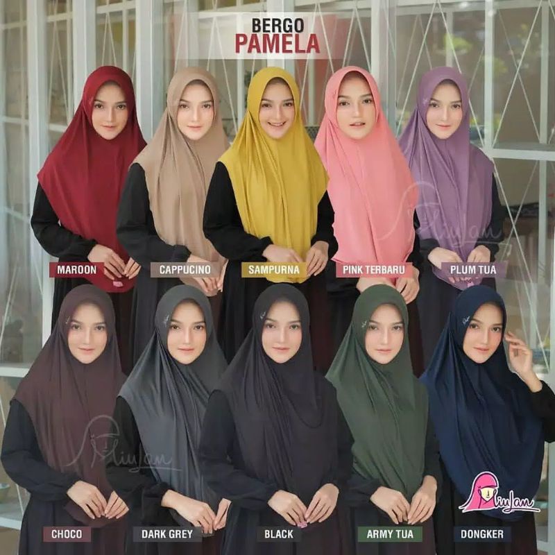 JILBAB INSTAN BERGO PAMELA JERSEY/ INSTAN BERGO PAMELA