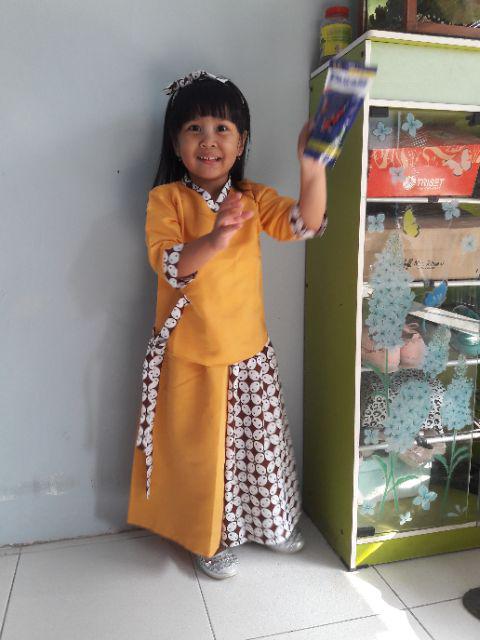 Setelan Kulot Batik Anak (free Bandana) Usia 2-9th /baju Batik Anak