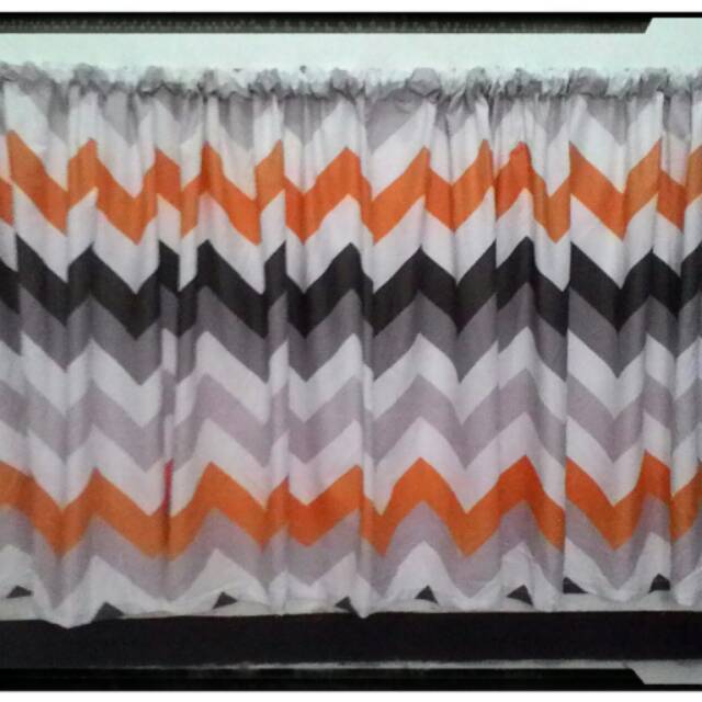 Gorden Horden Tirai Kolong Dapur Minimalis Motif Retro