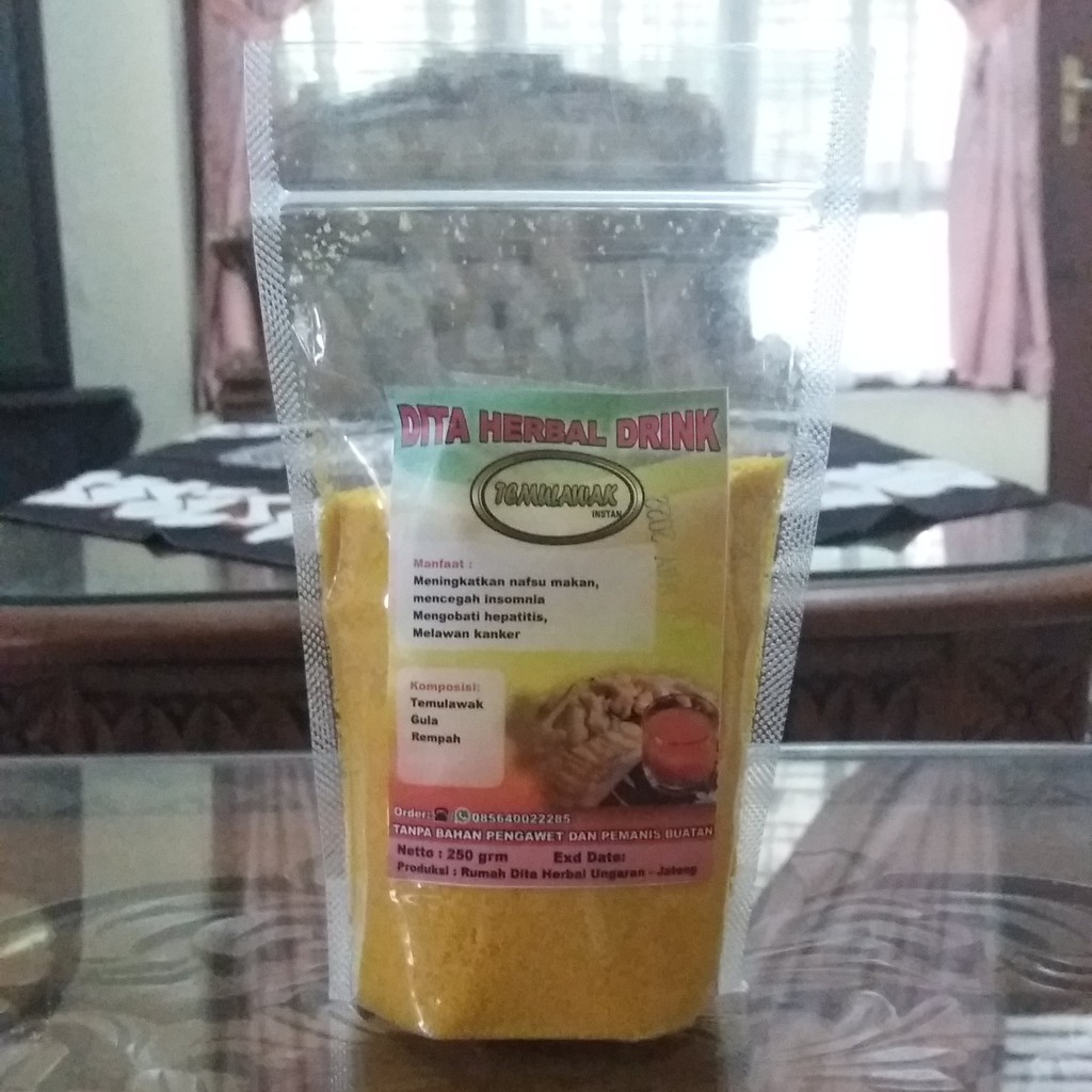 Jamu Bubuk Instan Tradisional Homemade Kunyit Temulawak 250 gram by Rumah Dita Herbal