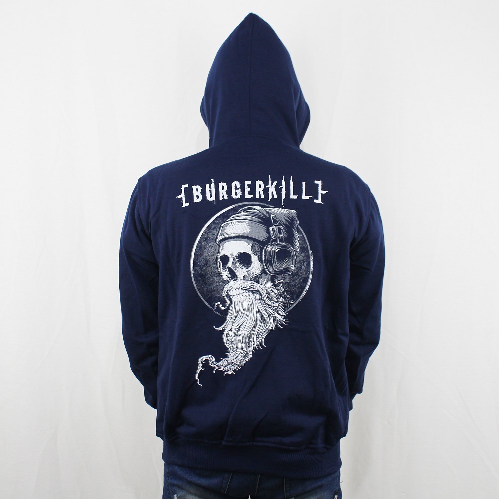 JAKET BURGERKILL HEAVY METAL M L XL XXL 01 - JAKET MUSIK METAL BURGERKILL - HOODIE MUSIK NAVY