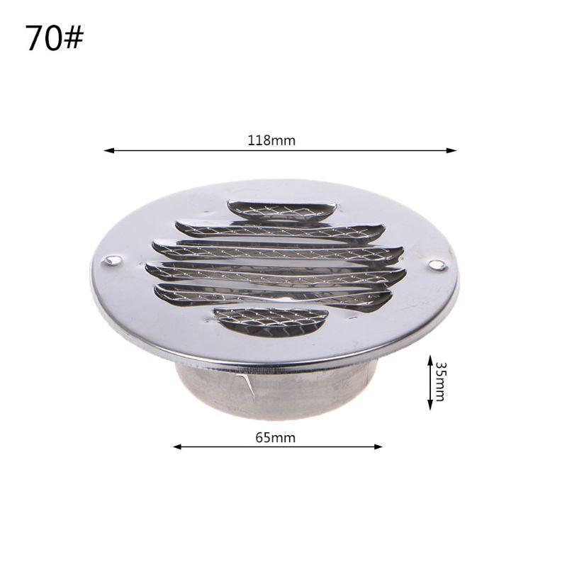 CRE  Stainless Steel Exterior Wall Air Vent Grille Round Ducting Ventilation Grilles