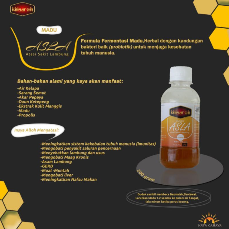 

Asla Atasi Asam Lambung / madu herbal alami