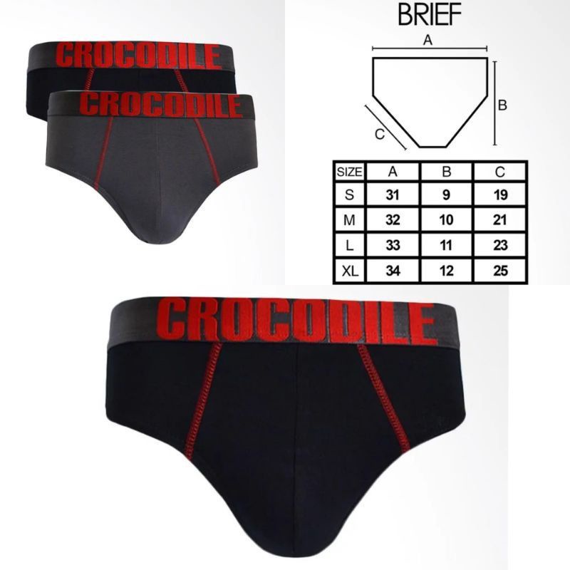 CROCODILE Celana dalam Pria Brief 521-277 Sekotak Isi 2Pcs