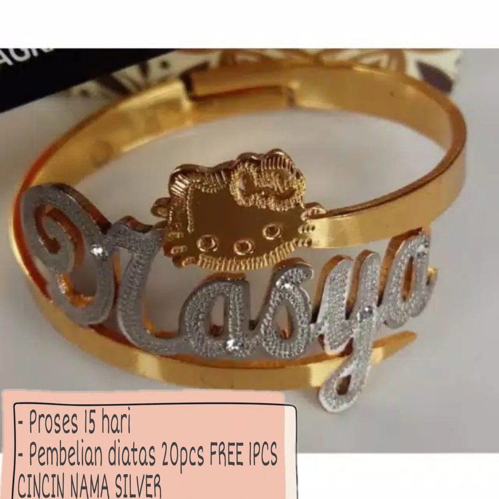 Gelang Anak Bangle Gold / Silver / Kombi PGM (GN13)