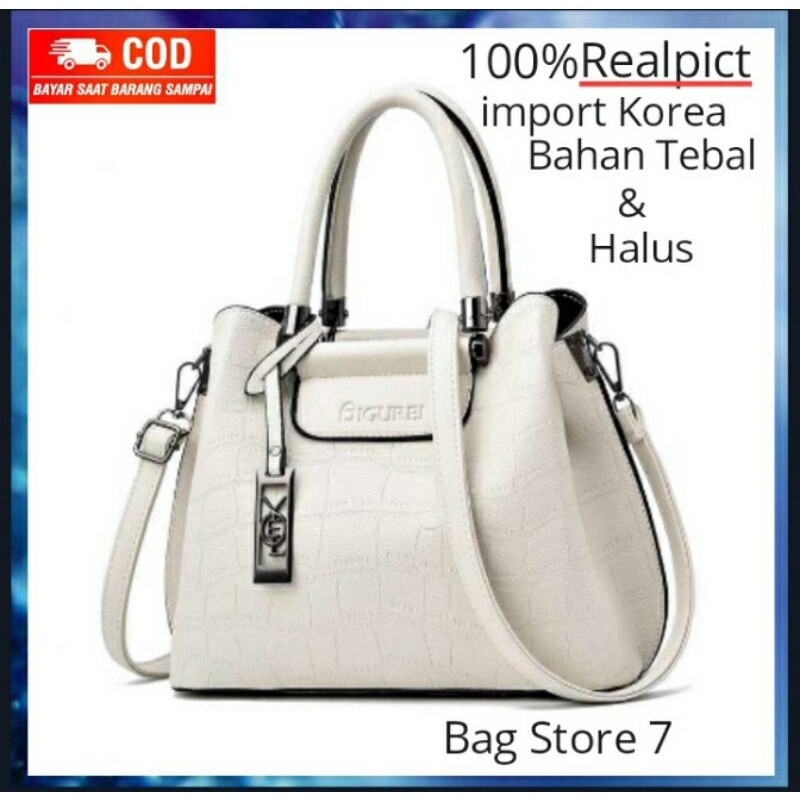 TAS KERJA CROCO SELEMPANG BAHU SHOULDER BAG WANITA CEWEK PEREMPUAN REMAJA IMPORT KOREA PREMIUM ORIGI