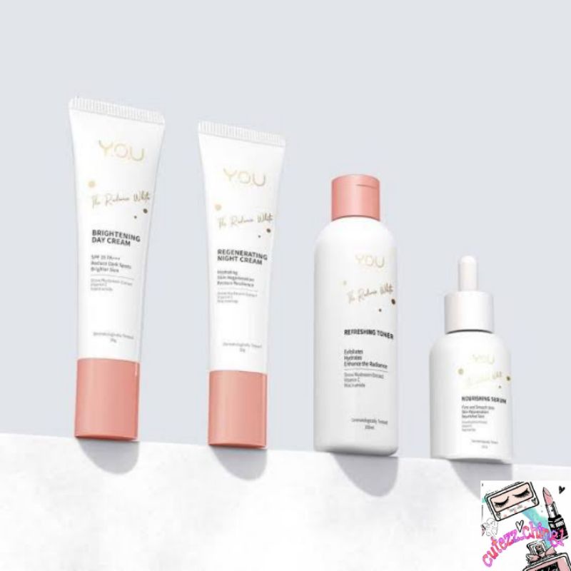 ☃Cutezz_Ching1☃YOU The Radiance White Series♡Advanced Day Cream♡Active Night Gel♡Purifying Facial Foam♡Nourishing Serum♡Refreshing Toner♡