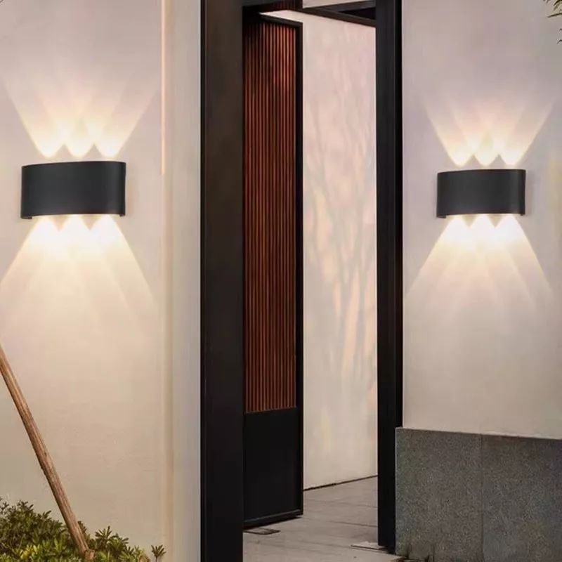 Lampu Dinding Minimalis Hitam Wall Lamp Indoor Outdoor Berkualitas