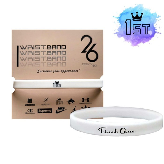 GIFT KADO RUBBER BRACELET for FIRST ONE 1ST WHITE LIST BLACK